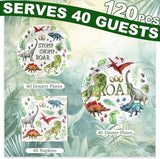 40 Guests Dinosaur Party Decorations Set Dino Birthday Plates and