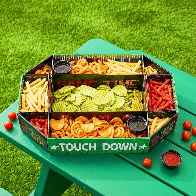 Football Party Supplies Kit Snack Trays Large Snack Stadium Football