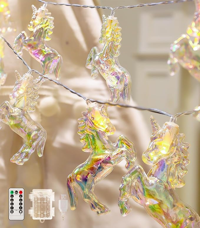 20 LED Unicorn String Lights 10Ft Unicorn Birthday Decorations