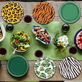 60Pcs Jungle Safari Party Paper Plates for Wild Animal Party