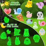 80 Pcs Luminous Mini Resin Animals 80 Styles Tiny Little Glow in The