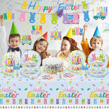 124pcs Easter Party Decorations Set Include Happy Easter Banner
