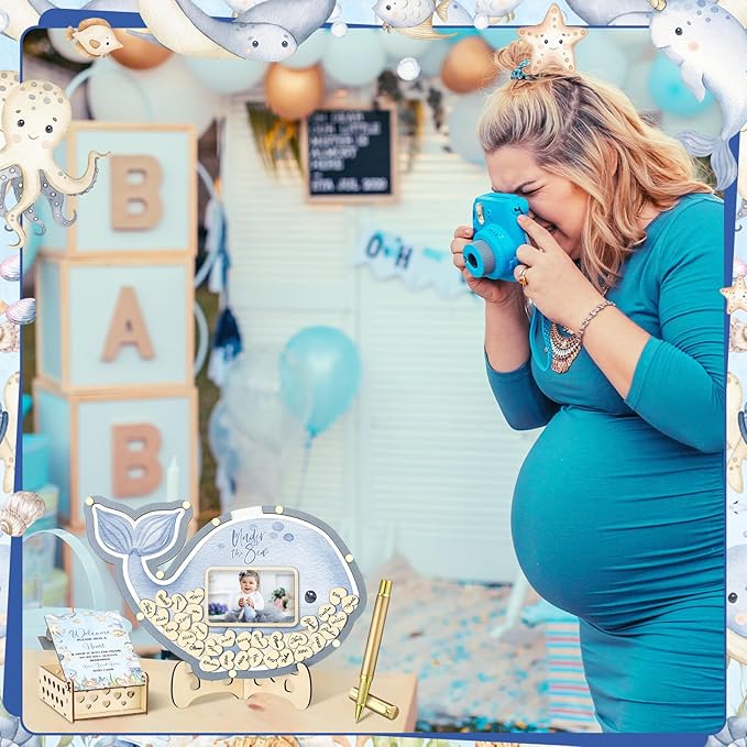 63 Pcs Under the Sea Baby Show Guest Book Alternatives Set Baby