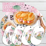 96Pcs Four Ever Wild Birthday Decorations Safari Animal Theme 4th