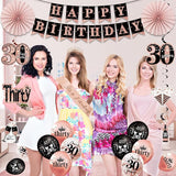 30th Birthday Decorations for Women 33pcs 30th Birthday Crown and