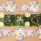 231 PCs Two Wild Birthday Decorations Girl Hombae Jungle Safari