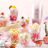50 Pcs 9oz Dinosaur Cup Dinosaur Ice Cream Cups Plastic Disposable