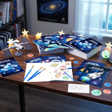 24 Pack Space Paint with Water Books for Kids, Mini Watercolor