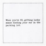 Five Star Funny 60th Birthday Quotes | White Cotton Cocktail Napkins