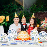 200 PCS First Trip Around the Sun Birthday Tableware Disposable