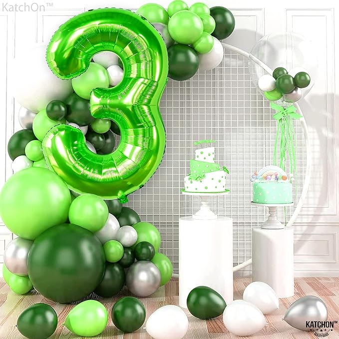 KatchOn, Light Green Number 3 Balloon - 40 Inch | Green 3 Balloon