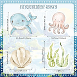 4 Pcs Large 24 x 32 Under The Sea Party Decorations Ocean Themed