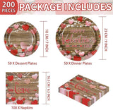 200Pcs Valentine's Day Decorations Happy