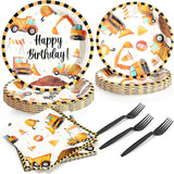 96Pcs Construction Birthday Party Supplies Construction Truck Paper