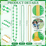 100 Pcs St Patricks Day Accessories Kit Green Necklaces Bulk