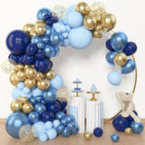 Amandir 153pcs Navy Blue Gold Balloon Garland Arch Kit, Different