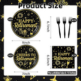 100 Pcs Happy Retirement Tableware Party Supplies Set Serves 25