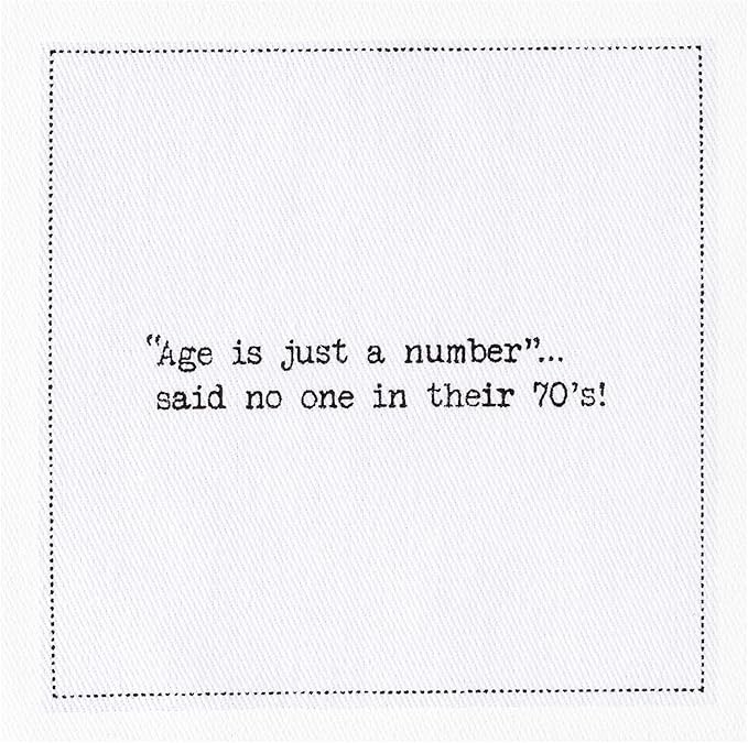 Five Star Funny 70th Birthday Quotes | White Cotton Cocktail Napkins