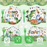 300 Pcs Dinosaur Plates and Napkins Serves 50 Guests Dinosaur