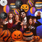 Halloween Party Decorations Black Orange Purple Hanging Spider Bat