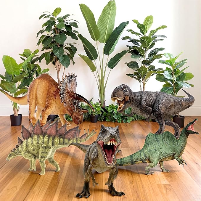 5 Pcs Large Dinosaur Cardboard Cutouts 16.5 to 26.4 Inch Dinosaur