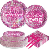 200Pcs Galentine's Day Party Supplies Happy Valentine Hot Pink