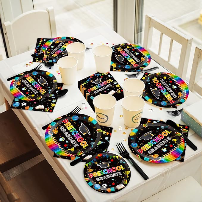 Preschool Graduation Party Supplies Pre-K Grad Tableware Set