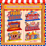 Quzzil 6 Pcs Circus Carnival Party Decorations Carnival Centerpieces
