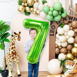 KatchOn, Giant Light Green Number 7 Balloon - 40 Inch | 7th Birthday