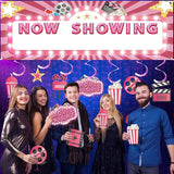 Pink Movie Night Party Decorations 36Pcs Now Showing Party Supplies