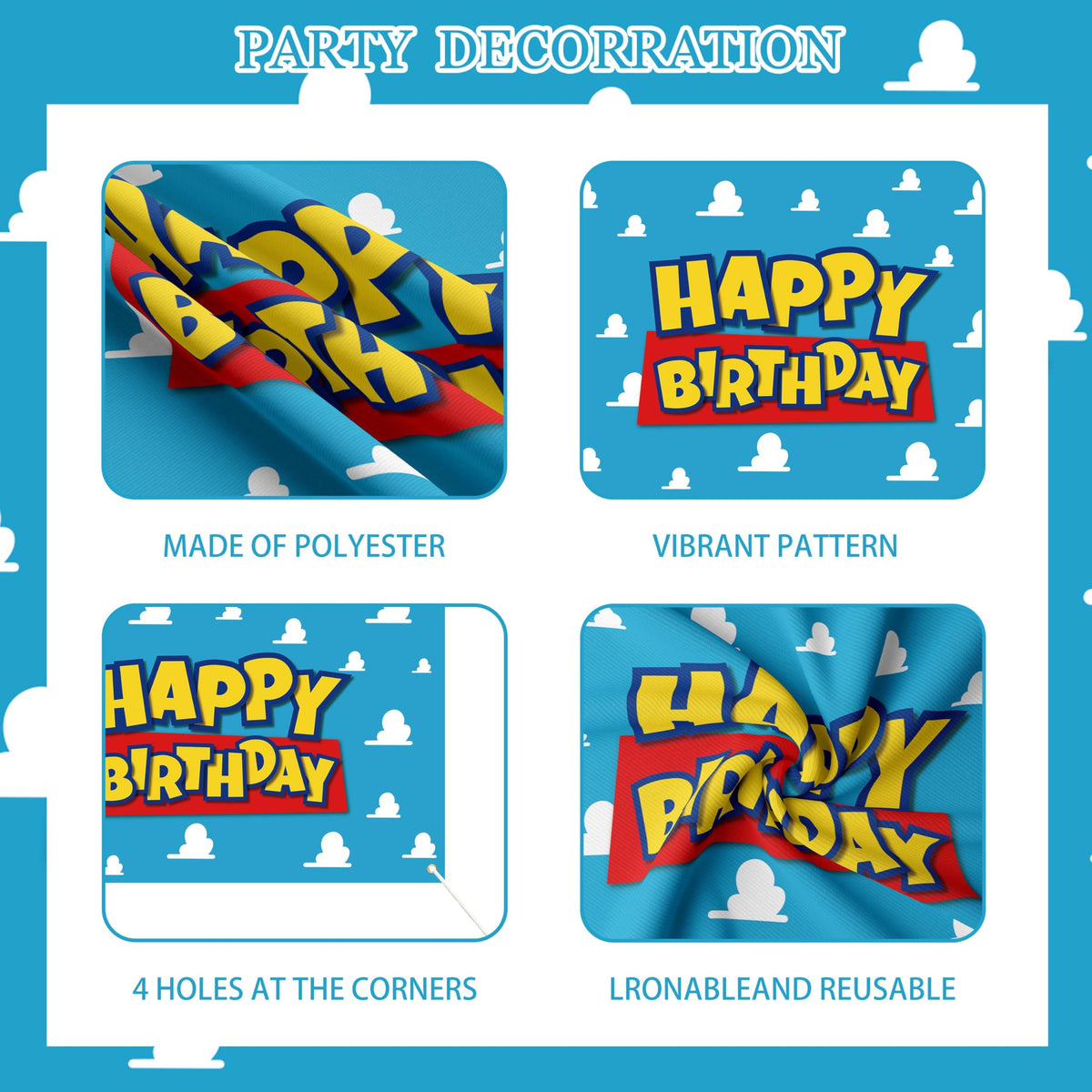 Cowboy and Space Birthday Decorations for Boys, Cartoon Theme Party