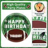 100 Pcs Football Party Supplies Set Football Birthday Plates and