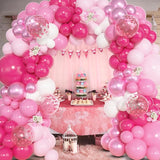 Ouddy Life 157 Pcs Pink Balloons Arch Garland Kit, Hot Metallic Light