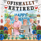 Retirement Party Decorations Men Women Ofishally Retired Banner