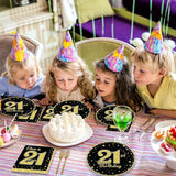 96 Pcs 21st Birthday Party Supplies for 24 Guests Cheers to 21 Years
