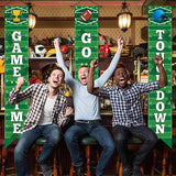 3PCS Football Porch Sign Banners Football Party Decorations Welcome