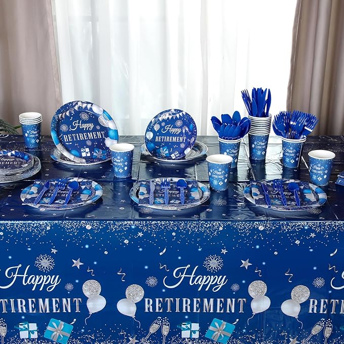 Yungyan 194 Pcs Retirement Party Decorations Disposable Happy