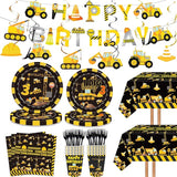 132 Pcs Construction 3rd Birthday Party Supplies Dump Truck Theme