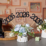 12 Pieces Glitter 2026 Centerpiece Sticks Black Double Sided 2026