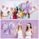 Threan Bow Piñata Bow Party Piñata with Bat Stick Blindfold Mask Purpl