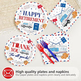 96 Pcs Mailman Retirement Party Decorations Red Blue Mail Happy