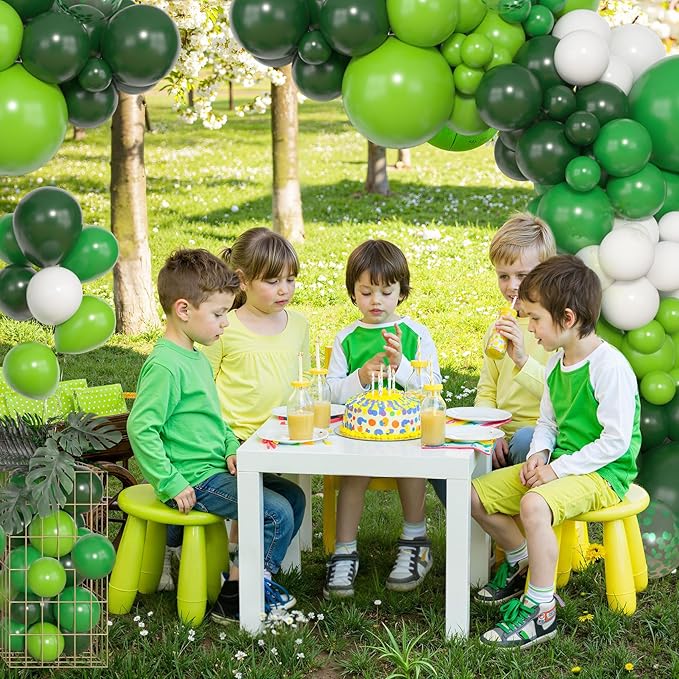 Amandir 153pcs Green Balloons Arch Garland Kit, Different Sizes 18 12