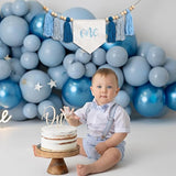 Blue One Tassel High Chair Banner First Birthday Party Decoration