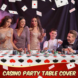 Tatuo Casino Theme Party Decorations Poker Tablecloth Plastic