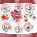 48 Pcs Mermaid Birthday Party Decorations Plates Set for 24