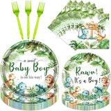 Dinosaur Baby Shower Decorations for Boys 96PCS Rawr Its a Boy Party