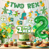 Two Rex Birthday Decorations Dinosaur 2nd Birthday Decorations Boy
