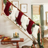 Christmas Stockings Bulk, 20 Inch Burgundy Knit Stockings Christmas