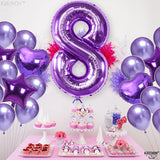 KatchOn, Giant Purple 8 Balloon Number - 40 Inch | Number 8 Balloon