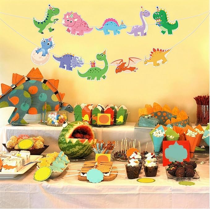 Hooqict Dinosaur Birthday Party Banner Dinosaur Birthday Party